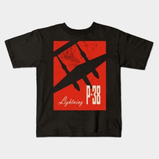 P-38 Lightning WW2 fighter aircraft Kids T-Shirt